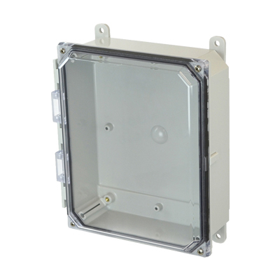 Allied Moulded AMP1082CC Polycarbonate Electrical Enclosure w/Clear Cover