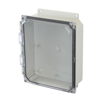Allied Moulded AMP1082CCF Polycarbonate Electrical Enclosure w/Clear Cover