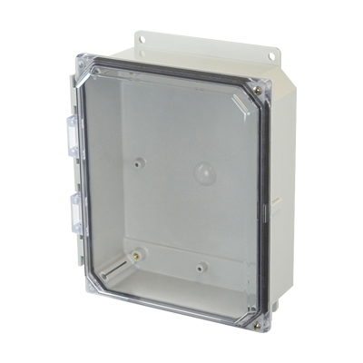 Allied Moulded AMP1082CCHF Polycarbonate Electrical Enclosure w/Clear Cover