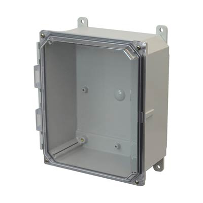 Allied Moulded AMP1084CC Polycarbonate Electrical Enclosure w/Clear Cover