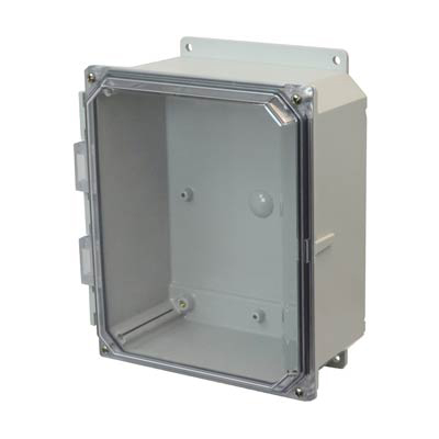 Allied Moulded AMP1084CCF Polycarbonate Electrical Enclosure w/Clear Cover