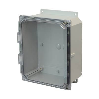 Allied Moulded AMP1084CCHF Polycarbonate Electrical Enclosure w/Clear Cover