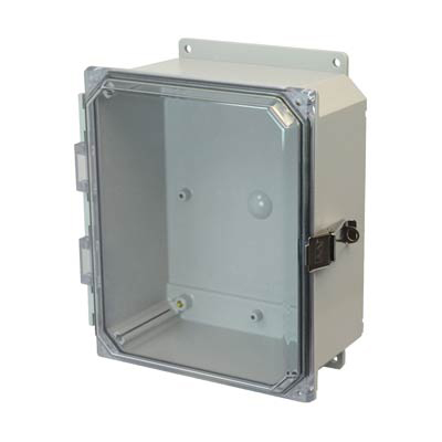Allied Moulded AMP1084CCLF Polycarbonate Electrical Enclosure w/Clear Cover