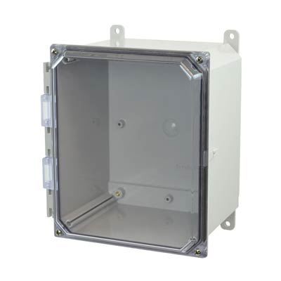 Allied Moulded AMP1086CC Polycarbonate Electrical Enclosure w/Clear Cover