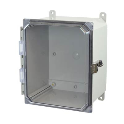 Allied Moulded AMP1086CCL Polycarbonate Electrical Enclosure w/Clear Cover