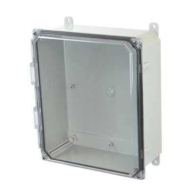 Allied Moulded AMP1204CC Polycarbonate Electrical Enclosure w/Clear Cover