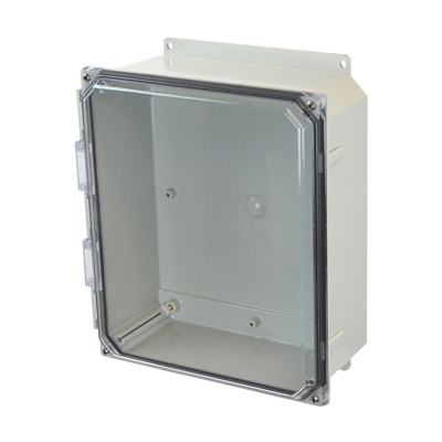 Allied Moulded AMP1204CCF Polycarbonate Electrical Enclosure w/Clear Cover