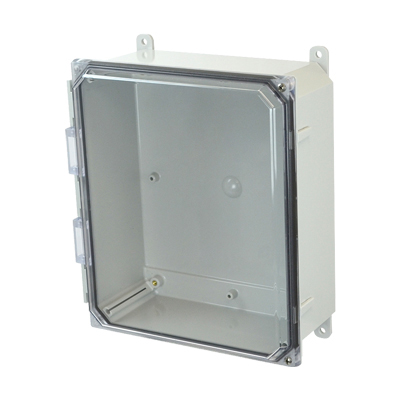 Allied Moulded AMP1204CCH Polycarbonate Electrical Enclosure w/Clear Cover
