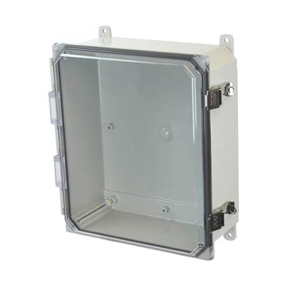 Allied Moulded AMP1204CCL Polycarbonate Electrical Enclosure w/Clear Cover