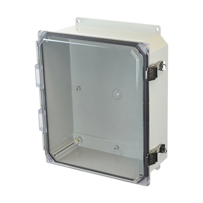 Allied Moulded AMP1204CCLF Polycarbonate Electrical Enclosure w/Clear Cover