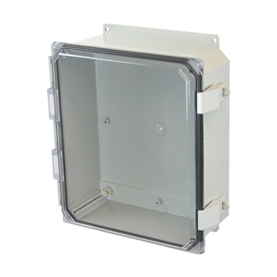Allied Moulded AMP1204CCNLF Polycarbonate Electrical Enclosure w/Clear Cover