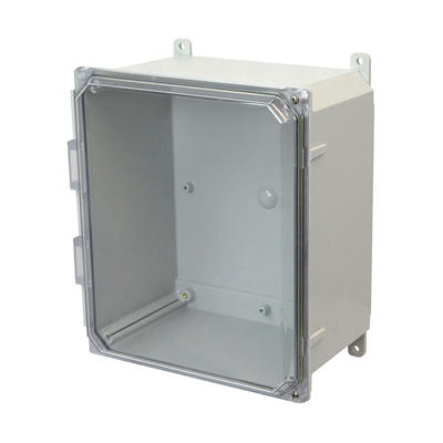 Allied Moulded AMP1206CCH Polycarbonate Electrical Enclosure w/Clear Cover