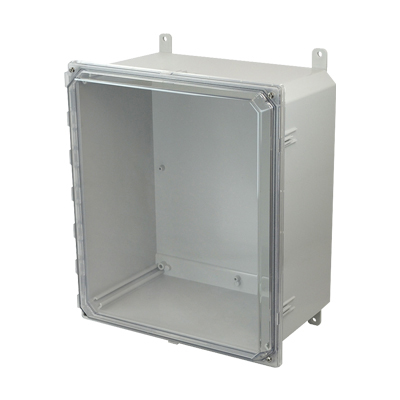 Allied Moulded AMP1648CC Polycarbonate Electrical Enclosure w/Clear Cover