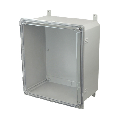Allied Moulded AMP1648CCH Polycarbonate Electrical Enclosure w/Clear Cover