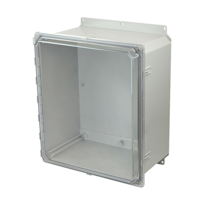 Allied Moulded AMP1648CCHF Polycarbonate Electrical Enclosure w/Clear Cover