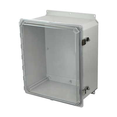 Allied Moulded AMP1648CCLF Polycarbonate Electrical Enclosure w/Clear Cover