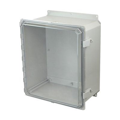 Allied Moulded AMP1648CCNLF Polycarbonate Electrical Enclosure w/Clear Cover