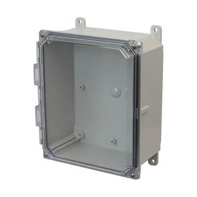 Allied Moulded AMP864CC Polycarbonate Electrical Enclosure w/Clear Cover