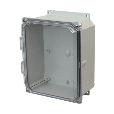 Allied Moulded AMP864CCF Polycarbonate Electrical Enclosure w/Clear Cover