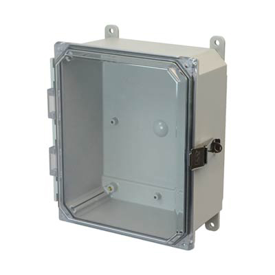 Allied Moulded AMP864CCL Polycarbonate Electrical Enclosure w/Clear Cover