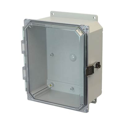 Allied Moulded AMP864CCLF Polycarbonate Electrical Enclosure w/Clear Cover
