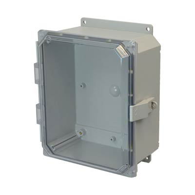 Allied Moulded AMP864CCNLF Polycarbonate Electrical Enclosure w/Clear Cover