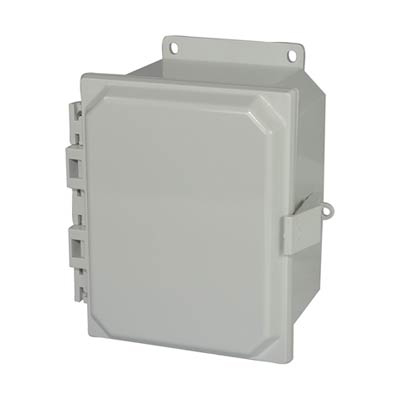 Allied Moulded AMP864NLF Polycarbonate Electrical Enclosure w/Solid Cover
