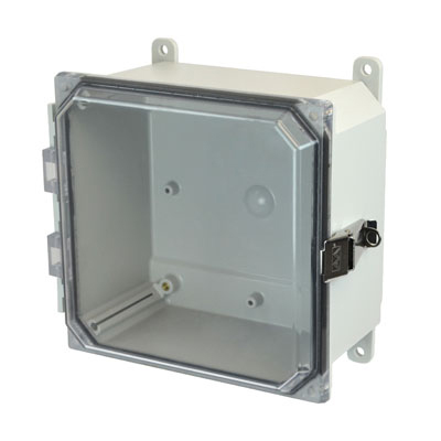 Allied Moulded AMP884CCL Polycarbonate Electrical Enclosure w/Clear Cover