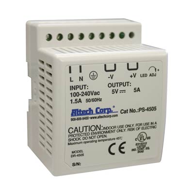 Altech PS-4512 45W Single Phase DIN Rail Switching Power Supply