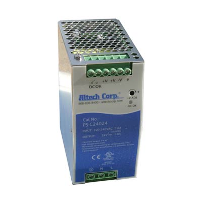 Altech PS-C24024 240W Single/Two Phase DIN Rail Switching Power Supply
