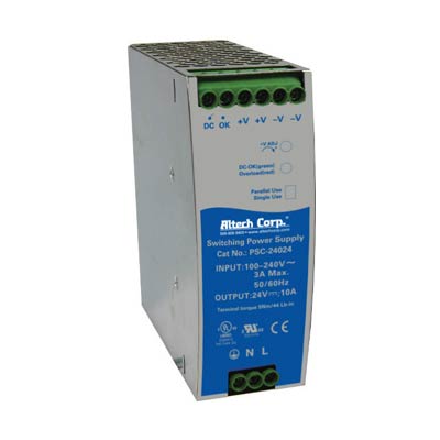 Altech PSC-24024 240W Single Phase DIN Rail Switching Power Supply