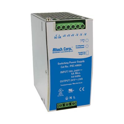Altech PSC-48024 480W Single Phase DIN Rail Switching Power Supply