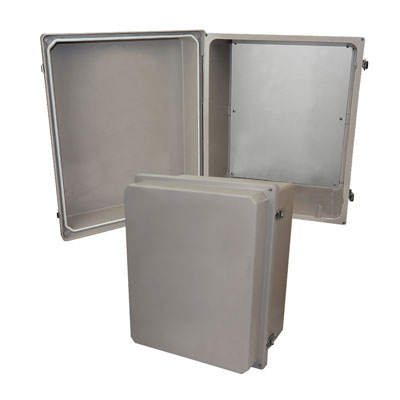 20x16x12" Fiberglass Electrical Enclosure w/Aluminum Mounting Plate | NF20161P 