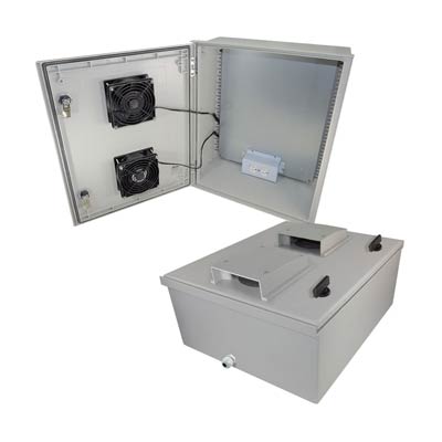 Altelix 20x16x8" Fiberglass Enclosure with Heating, Cooling & 120V Power | NFC201608VFHA1
