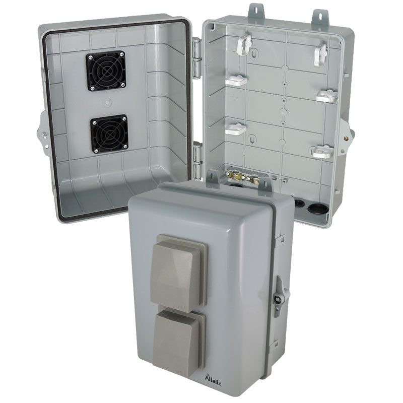 Altelix NP120907V Gray Polycarbonate Electrical Enclosure