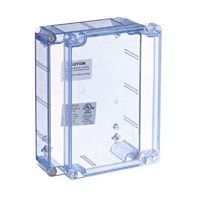 Bud Industries BT-2724 Polycarbonate Electronic Enclosure w/Clear Cover