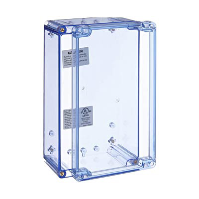 Bud Industries BT-2734 Polycarbonate Electronic Enclosure w/Clear Cover