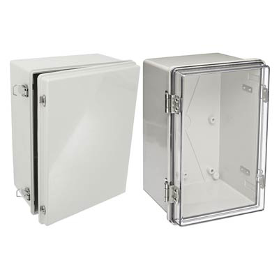 Bud Industries NBA-10152 Polycarbonate Electrical Enclosure w/Solid Cover
