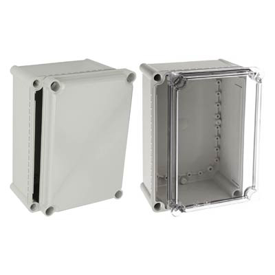 Bud Industries NBD-10462 Polycarbonate Electrical Enclosure w/Clear Cover