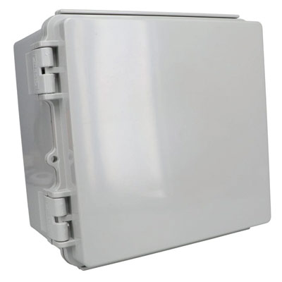 Bud Industries NBF-32314 Polycarbonate Electrical Enclosure w/Solid Cover