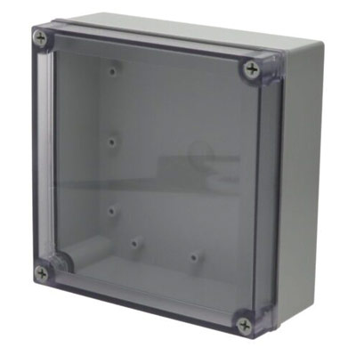 Bud Industries PIP-11772-FC Polycarbonate Electronic Enclosure w/Clear Cover