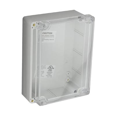 Bud Industries PN-1326-C Polycarbonate Electronic Enclosure w/Clear Cover