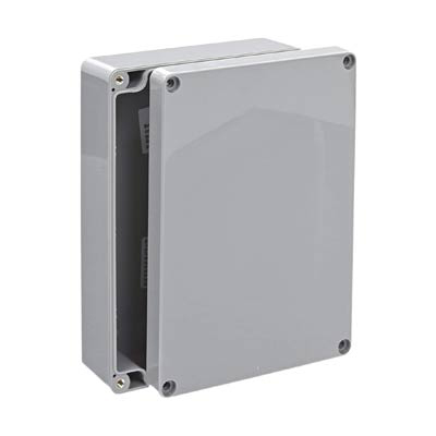 Bud Industries PN-1335-DG Polycarbonate Electronic Enclosure w/Solid Cover