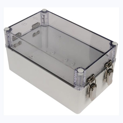 Bud Industries PTH-22706-LC Fiberglass Electrical Enclosure w/Clear Cover