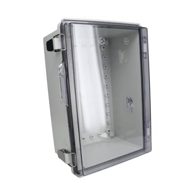 Bud Industries PTQ-11059-C Polycarbonate Electrical Enclosure w/Clear Cover