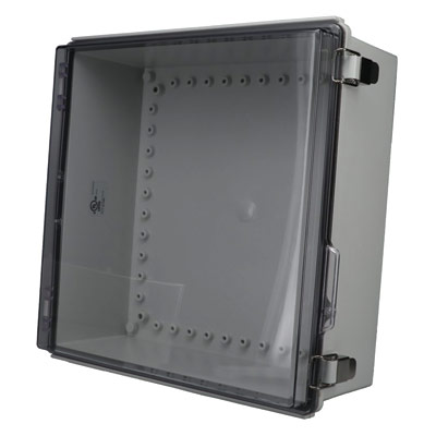 Bud Industries PTQ-11070-C Polycarbonate Electrical Enclosure w/Clear Cover