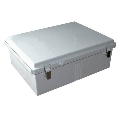Bud Industries PTQ-11073 Polycarbonate Electrical Enclosure w/Solid Cover