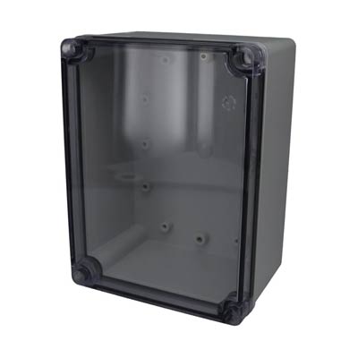 Bud Industries PTS-25328-C Fiberglass Electronic Enclosure w/Clear Cover