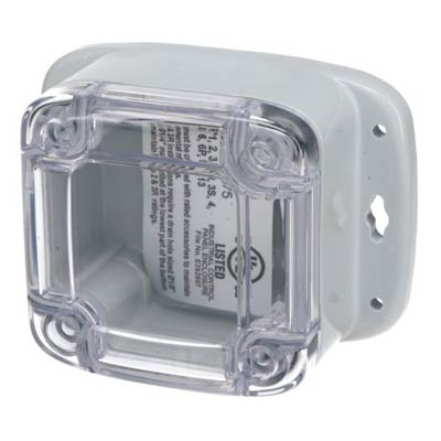 Bud Industries PU-16532-C Polycarbonate Electronic Enclosure w/Clear Cover