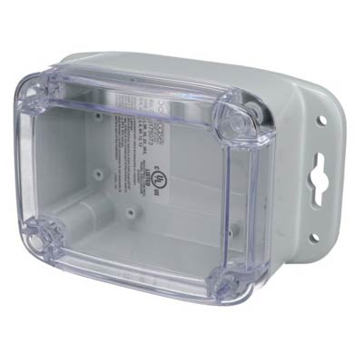 Bud Industries PU-16534-C Polycarbonate Electronic Enclosure w/Clear Cover